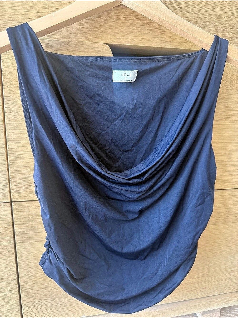 Aritzia Wilfred Admiral Navy Blue Top Size Small